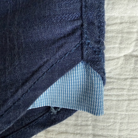 Tommy Bahama Navy Linen Blend Button Up Shirt Men’s Large - Picture 2 of 13